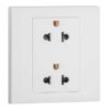 Ổ cắm đôi ba chấu 16A Legrand Obria MEC31049WH